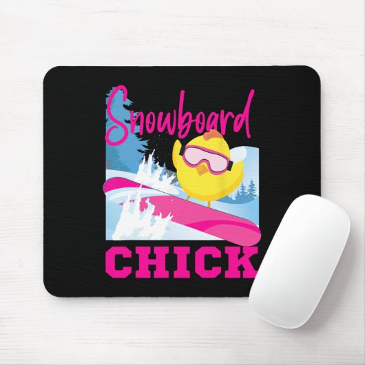 Tapis De Souris Snowboard Snowboard Chick Chick Snowboard Chi (Avec souris)