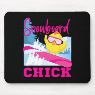 Tapis De Souris Snowboard Snowboard Chick Chick Snowboard Chi