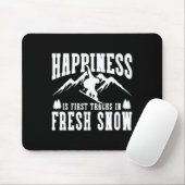 Tapis De Souris Snowboard Snowboard Happiness Is First Trails I (Avec souris)