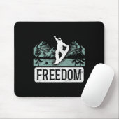 Tapis De Souris Snowboard Snowboard Liberté Vintage (Avec souris)