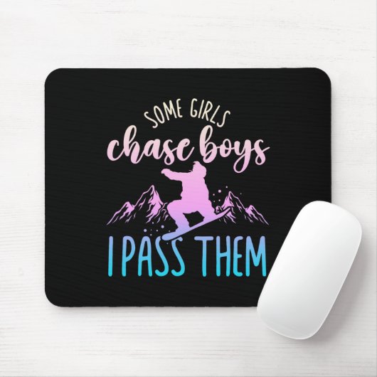 Tapis De Souris Snowboard Snowboard Quelques Filles Chase Boys I P (Avec souris)