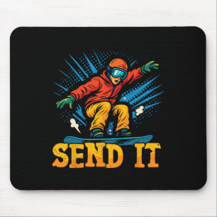 Tapis De Souris Snowboard Snowboard Vintage Retro Envoyer 2