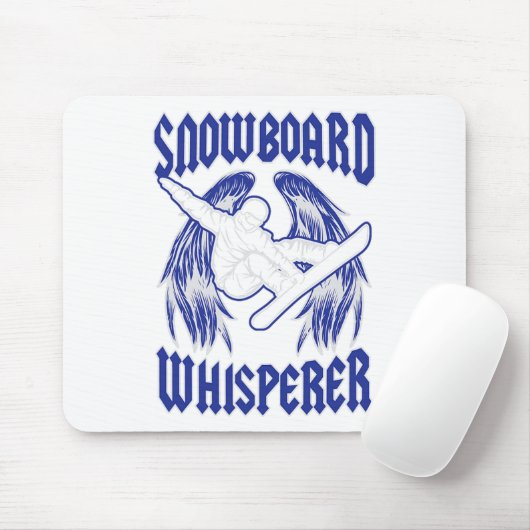 Tapis De Souris Snowboard Whisperer Rock Et Roll Style Angle Aile (Avec souris)