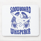 Tapis De Souris Snowboard Whisperer Rock Et Roll Style Angle Aile (Devant)