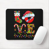 Tapis De Souris Snowboard Xmas Lighting Père Noël Love Snowboard (Avec souris)