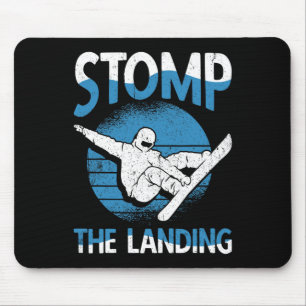 Tapis De Souris Snowboarder Stomp The Landing Ski Resort Snowboard