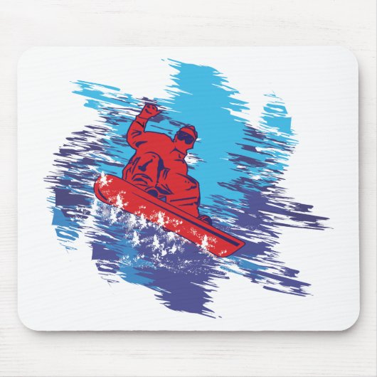 Tapis De Souris Snowboardeur cool (Devant)