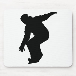 Tapis De Souris Snowboardeur Silhouette