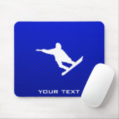 Tapis De Souris Snowboarding bleu (Avec souris)