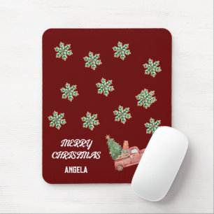 Tapis De Souris Snowflake Noël Souris Pad