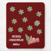 Tapis De Souris Snowflake Noël Souris Pad (Devant)