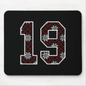 Tapis De Souris Snowflake Ugly Christmas Number 19 Uniform #19 Jer (Devant)