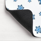 Tapis De Souris Snowflakes (bleu et noir) (Coin)