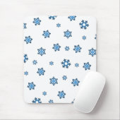 Tapis De Souris Snowflakes (bleu et noir) (Avec souris)