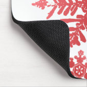 Tapis De Souris Snowflakes rouge Panier (Coin)
