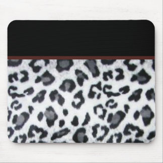 Tapis De Souris snowleopard avec l'équilibre noir