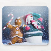 Tapis De Souris Snowman and gingerbread (Devant)