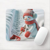 Tapis De Souris Snowman Avec Chaussure Rouge (Avec souris)
