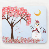 Tapis De Souris SnowMan CandyCane Arbre sourisPad (Devant)