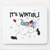 Tapis De Souris Snowman C'est l'hiver (Devant)