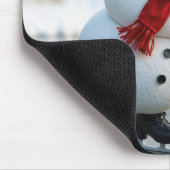 Tapis De Souris Snowman Ice Skating With Dog (Coin)