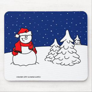 Tapis De Souris Snowman Mousepad