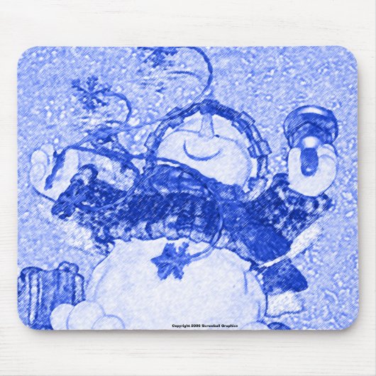 Tapis De Souris Snowman Mousepad (Devant)