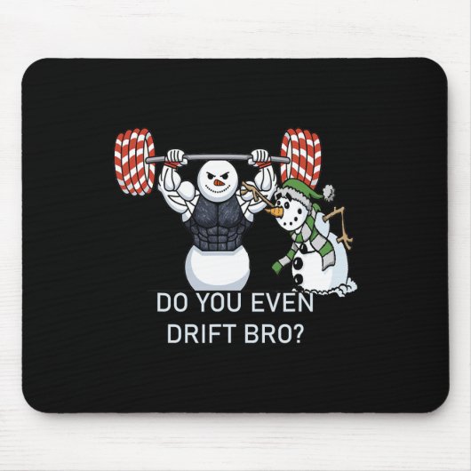 Tapis De Souris Snowman Poids Bodybuilding Drôle entraînement (Devant)