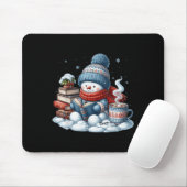 Tapis De Souris Snowman Reading Books Lovers Librarian Bookworm Ch (Avec souris)