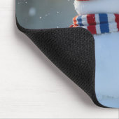 Tapis De Souris Snowman Saluting an American Flag (Coin)