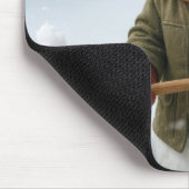 Tapis De Souris Snowman Shoveling Snow (Coin)