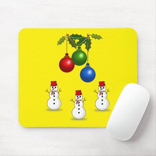 Tapis De Souris Snowman Souse Pad (Avec souris)