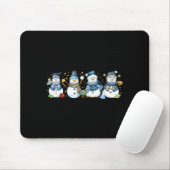 Tapis De Souris Snowman Teacher Winter Leopard Clroom Cute Blue St (Avec souris)