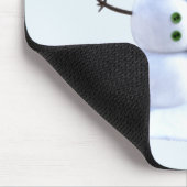Tapis De Souris Snowman with hat and scarf. I Love Snow (Coin)