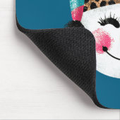 Tapis De Souris Snowman With Santa Hat And Leopard Pattern  (Coin)