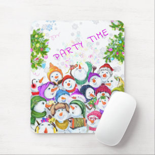 Tapis De Souris Snowmans de Noël Pad