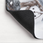 Tapis De Souris Snowmen Having a Snowball Fight (Coin)