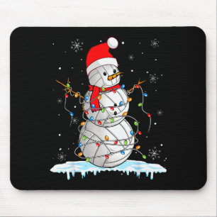 Tapis De Souris Snowmies Santa Lumières Noël Bonhomme de Neige Vol