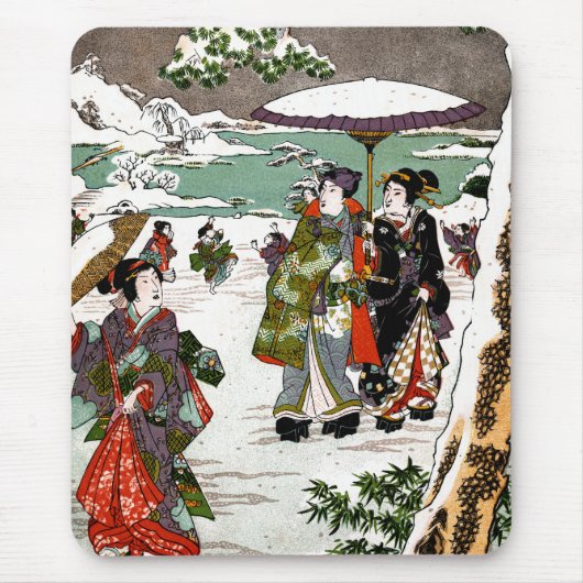 Tapis De Souris Snowscape japonais (Devant)