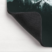 Tapis De Souris Snowy mountain mysterious blue neon light (Coin)