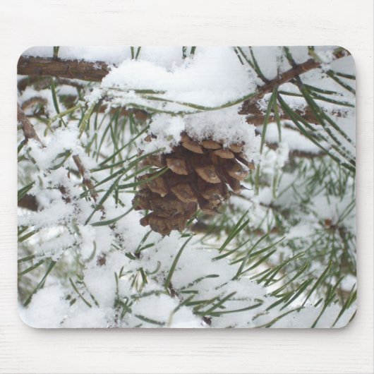 Tapis De Souris Snowy Pine Cone I (Devant)