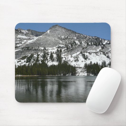 Tapis De Souris Snowy Tenaya Lake Yosemite National Park Photo (Avec souris)