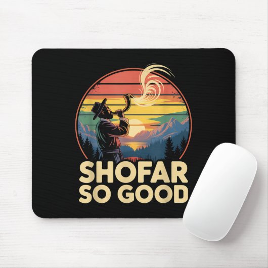 Tapis De Souris So Good Funny Rosh Hashanah Joyeux Sho Far (Avec souris)