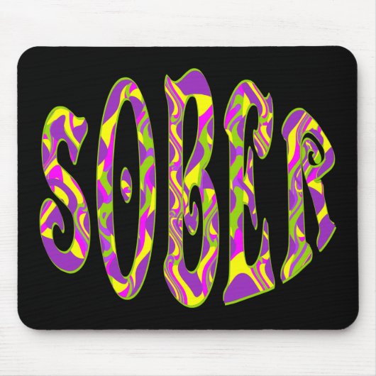 Tapis De Souris SOBER Retro 60's Art Psychedelic (Devant)