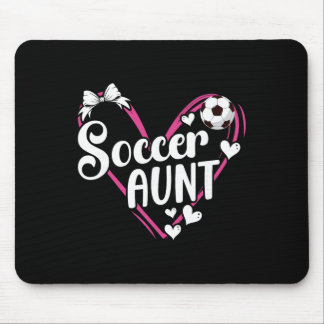 Tapis De Souris Soccer Aunt Heart Aunt Of A Soccer Player Auntie 
