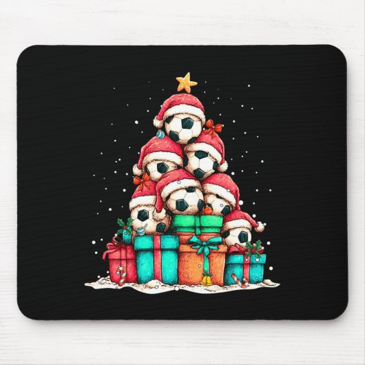 Tapis De Souris Soccer Ball Player Le Christmas Tree Xmas Long Sle (Devant)