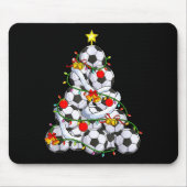 Tapis De Souris Soccer Christmas Tree Ball Santa Hat Funny Xmas So (Devant)