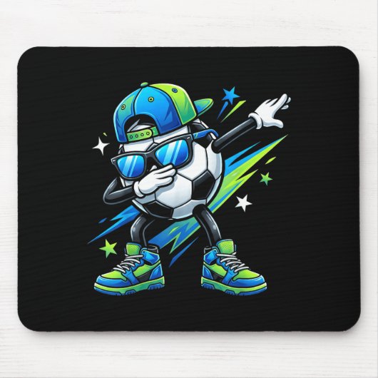 Tapis De Souris Soccer Dabbing Srts Cool Boys Girls Game Day Srt  (Devant)
