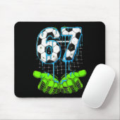 Tapis De Souris Soccer Drip 67 Six Seven Funny Gen Alpha Meme 6 7 (Avec souris)