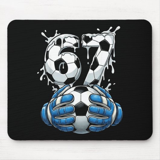 Tapis De Souris Soccer Drip Number 67 Boys Soccer Goalkeeper 67  (Devant)